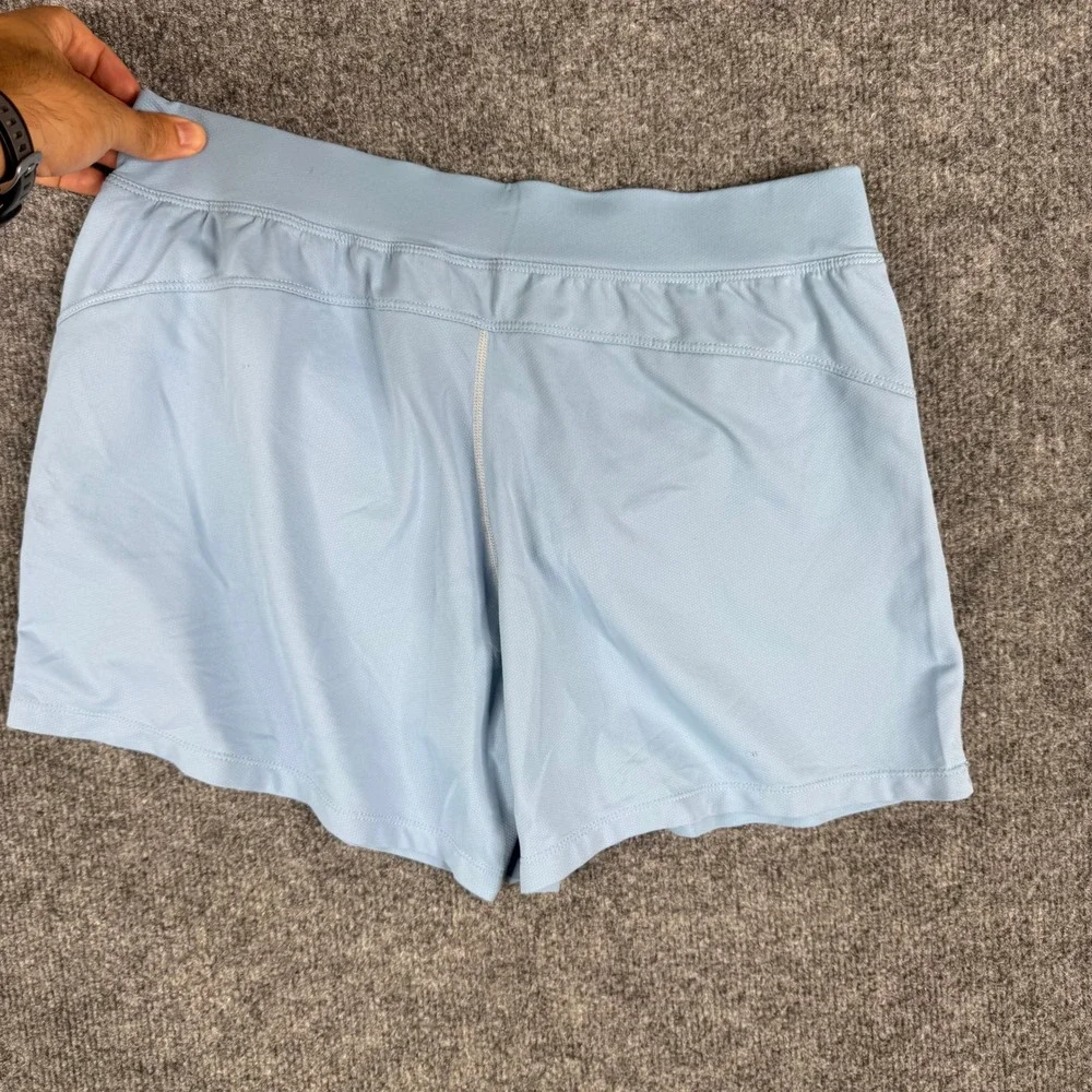 Nike Athletic Shorts Womens Size M Blue Sphere Dry Running Breathable Mesh Good